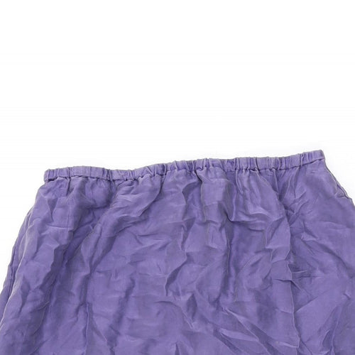 Monsoon Womens Purple Silk Swing Skirt Size 12