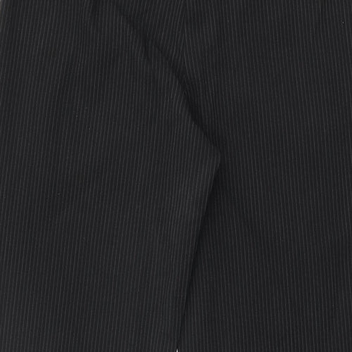 New Look Womens Black Striped Polyester Trousers Size 8 L29 in Regular Zip