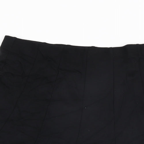Marks and Spencer Womens Black Viscose Swing Skirt Size 12