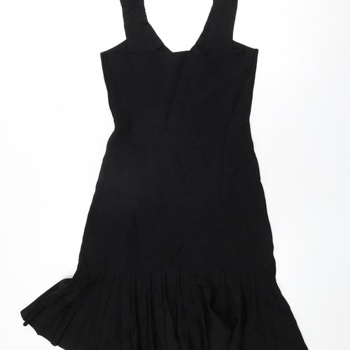 NEXT Womens Black Viscose Shift Size 10 V-Neck Pullover