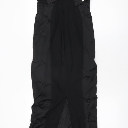 Coast Womens Black Acetate Bodycon Size 8 Off the Shoulder Zip