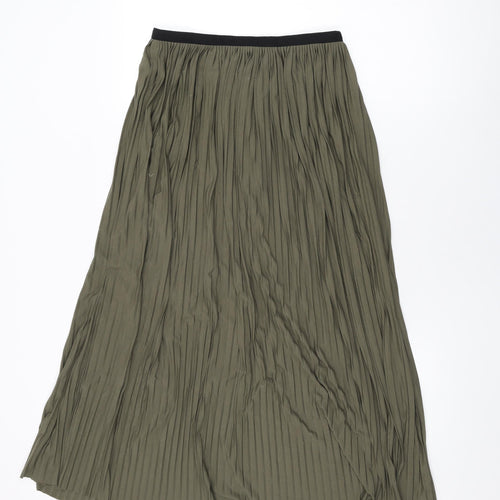 Parfois Womens Green Polyester Swing Skirt Size M