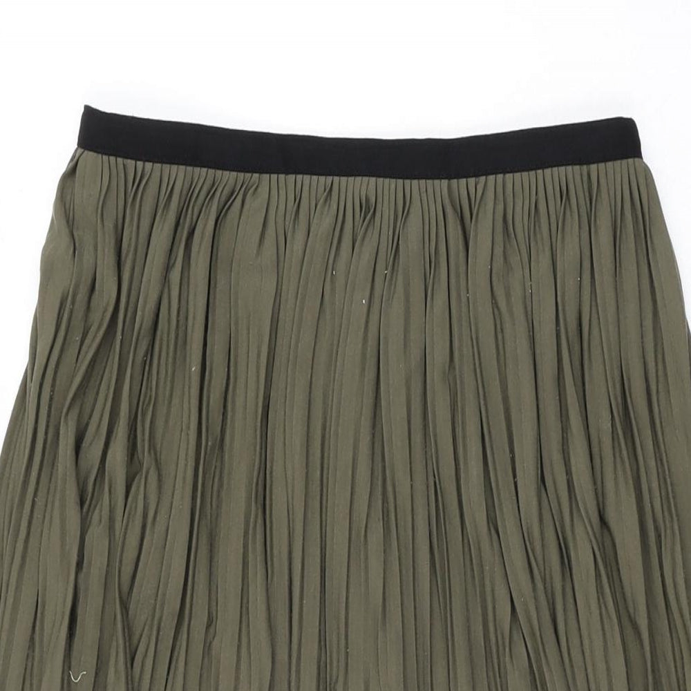 Parfois Womens Green Polyester Swing Skirt Size M