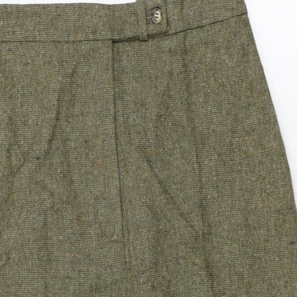 Kim Rogers Womens Green Wool Straight & Pencil Skirt Size 10 Zip