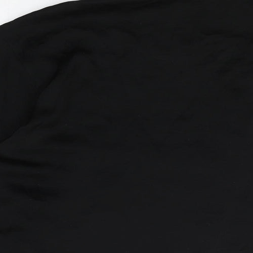 H&M Womens Black Polyester Basic Button-Up Size M Collared