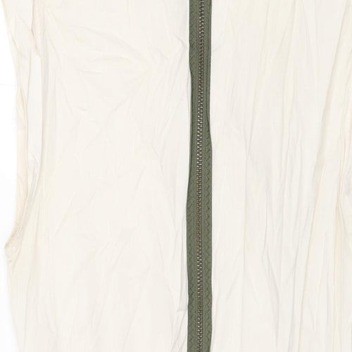 Mango Womens Grey Viscose Shift Size L V-Neck Zip