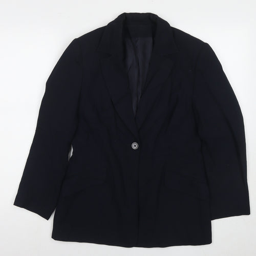 Principles Womens Blue Jacket Blazer Size 12 Button