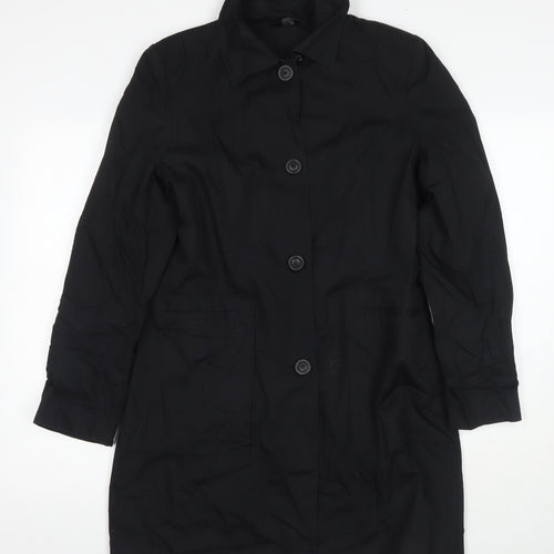 Florence+Fred Womens Black Overcoat Coat Size 12 Button