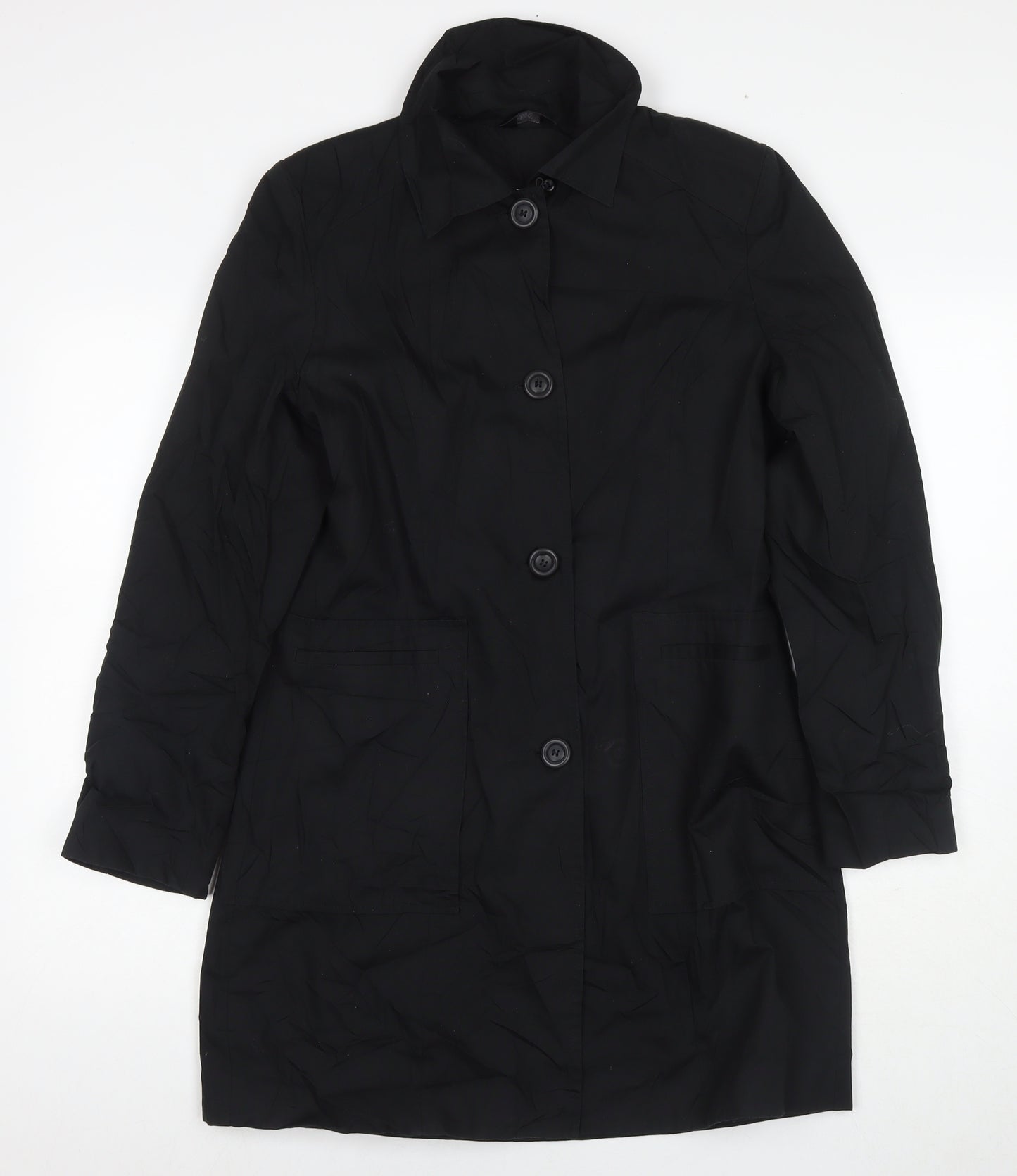 Florence+Fred Womens Black Overcoat Coat Size 12 Button