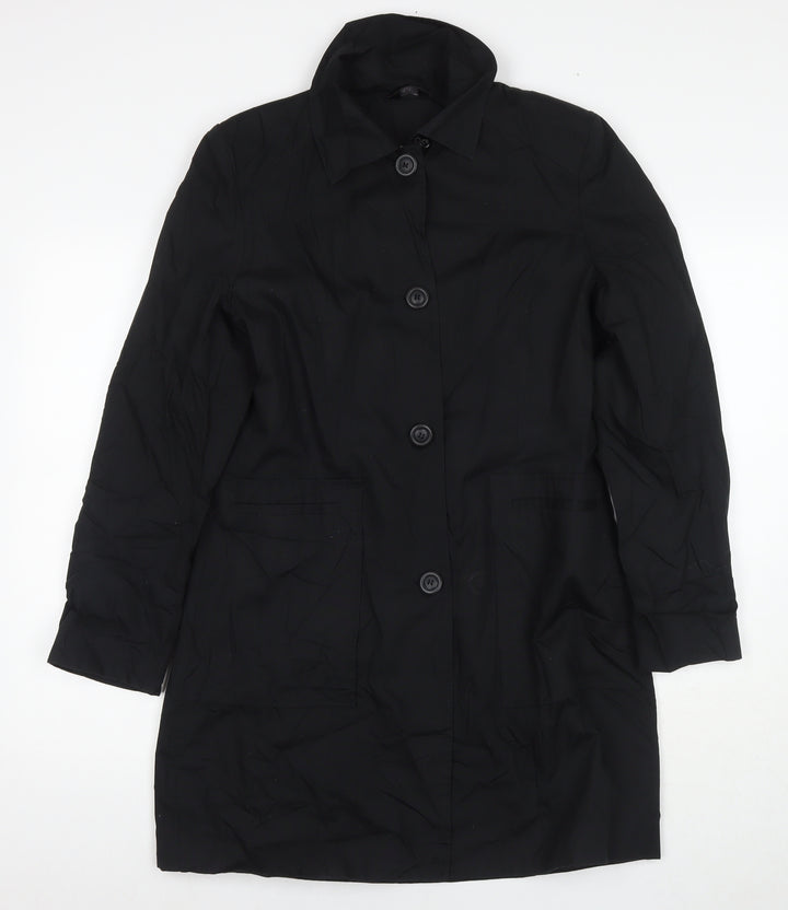 Florence+Fred Womens Black Overcoat Coat Size 12 Button