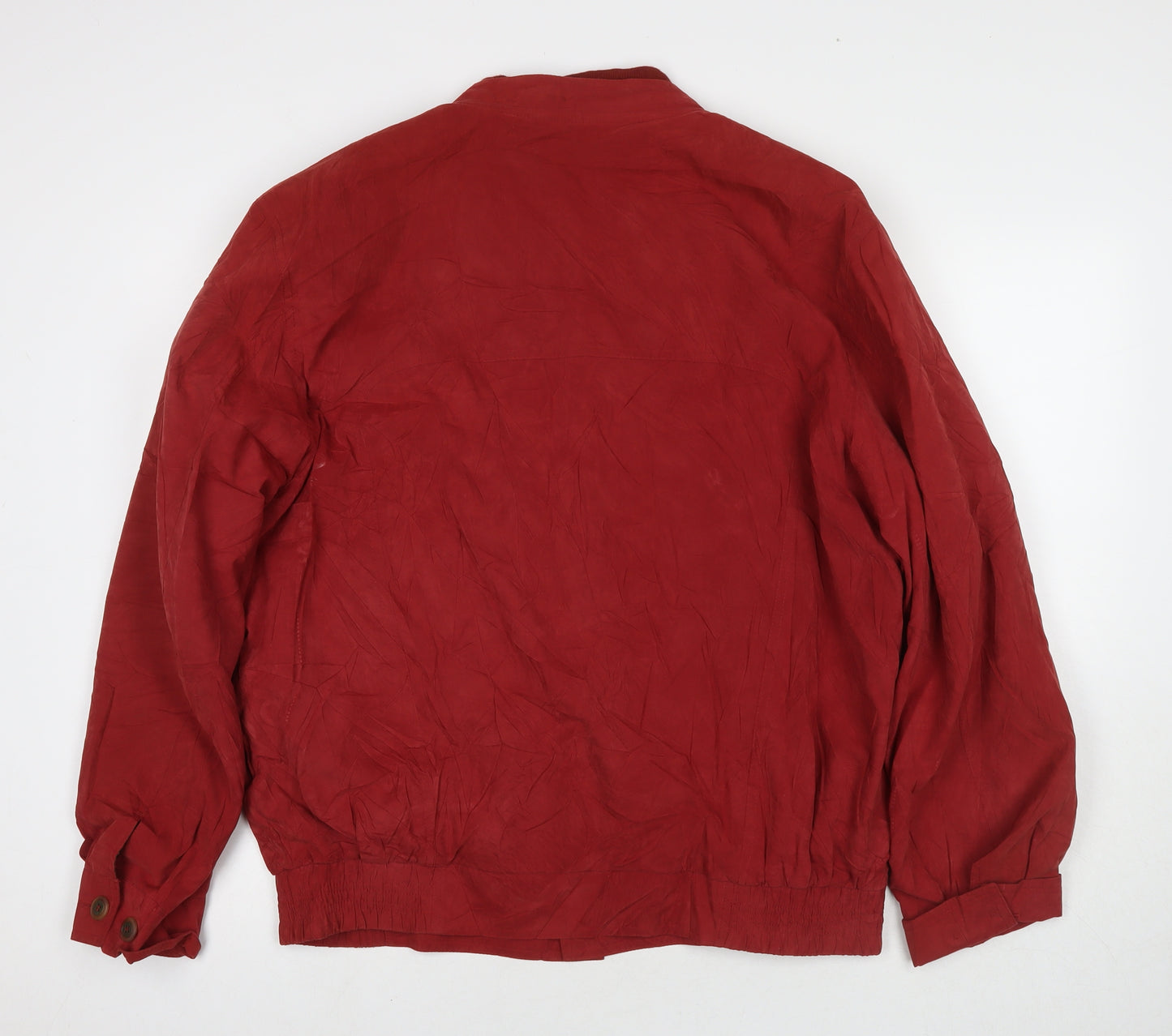 Bush Mens Red Bomber Jacket Coat Size L Zip