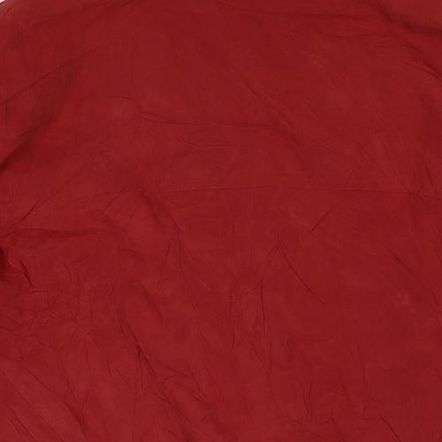 Bush Mens Red Bomber Jacket Coat Size L Zip