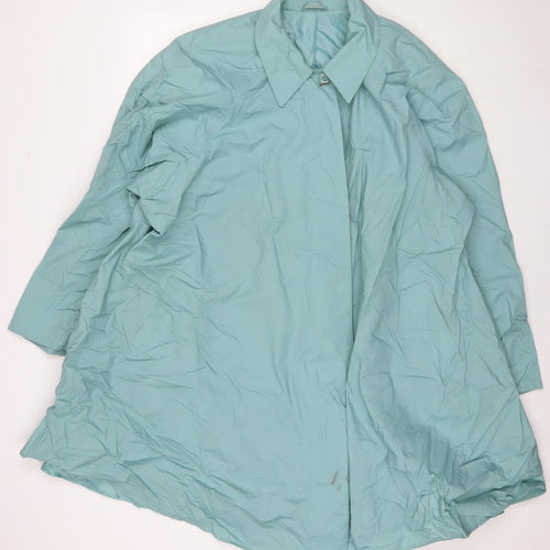 St Michael Womens Blue Overcoat Coat Size 12 Button
