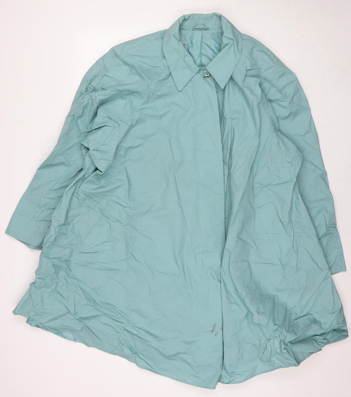 St Michael Womens Blue Overcoat Coat Size 12 Button