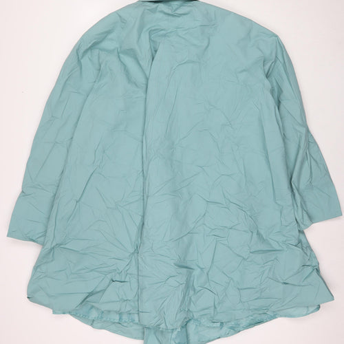 St Michael Womens Blue Overcoat Coat Size 12 Button