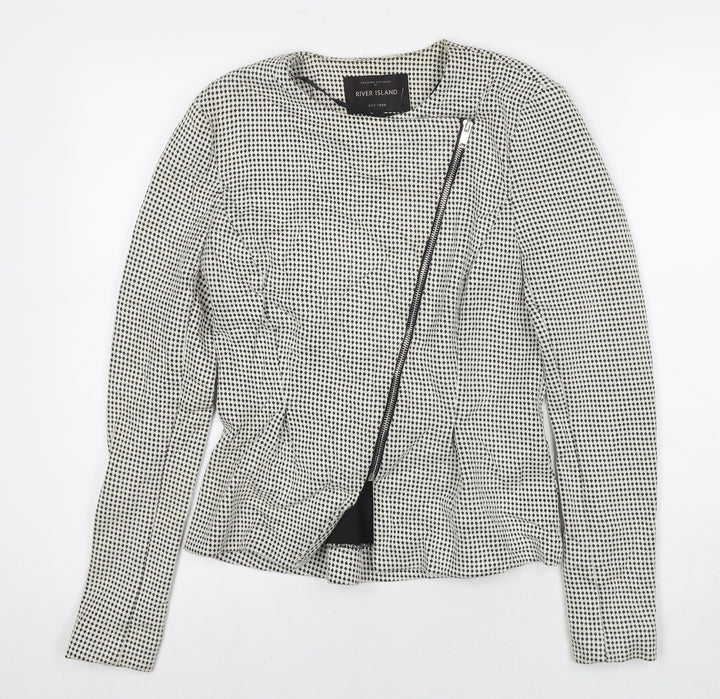 River Island Womens Green Jacket Blazer Size 10 Zip