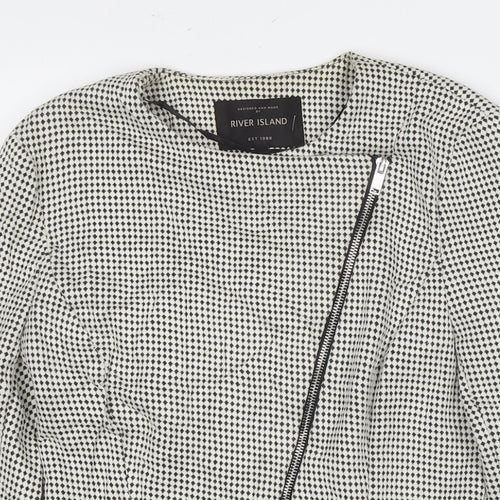 River Island Womens Green Jacket Blazer Size 10 Zip