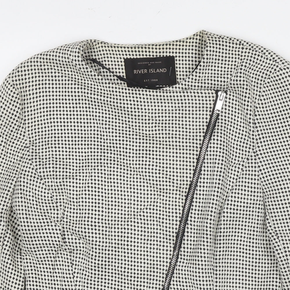 River Island Womens Green Jacket Blazer Size 10 Zip