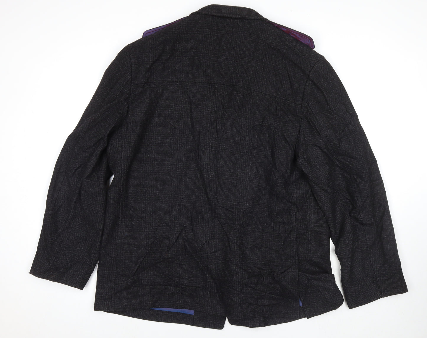 Marks and Spencer Mens Black Pea Coat Coat Size XL Button