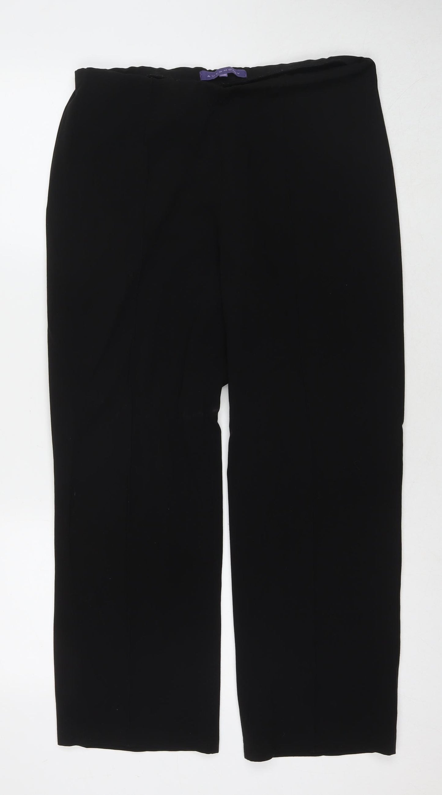 Autonomy Womens Black Polyester Trousers Size 12 L25 in Regular