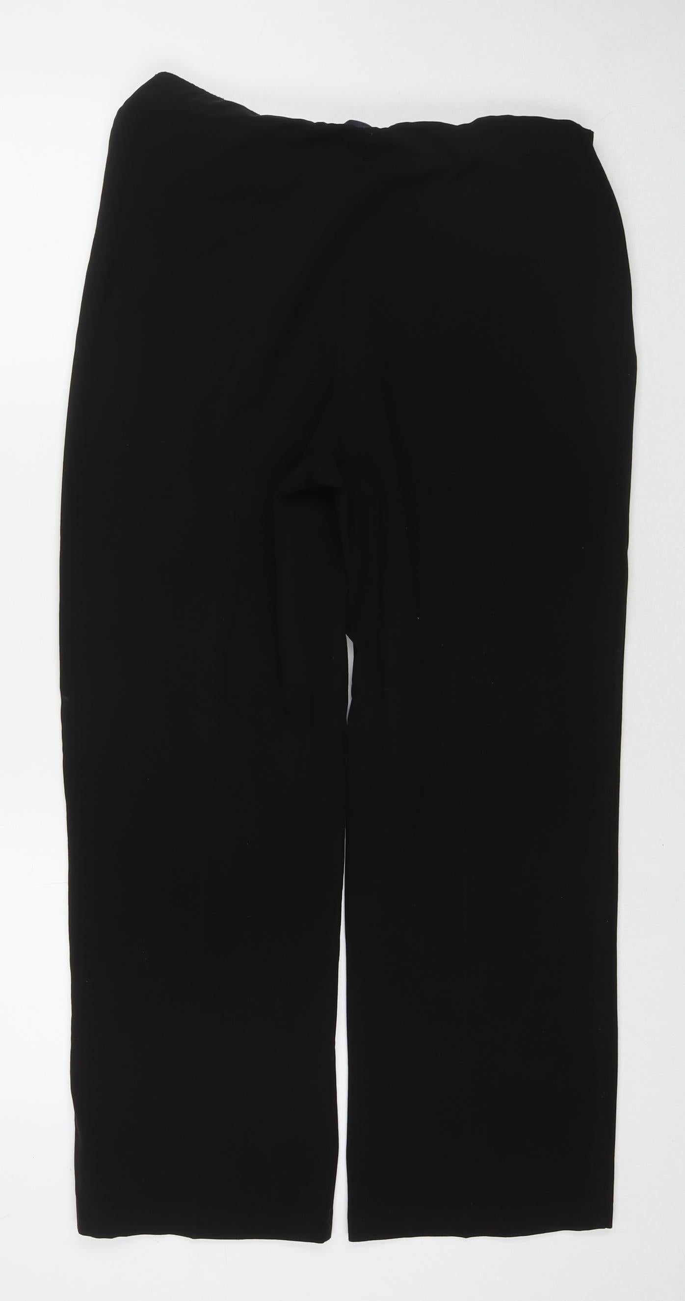 Autonomy Womens Black Polyester Trousers Size 12 L25 in Regular