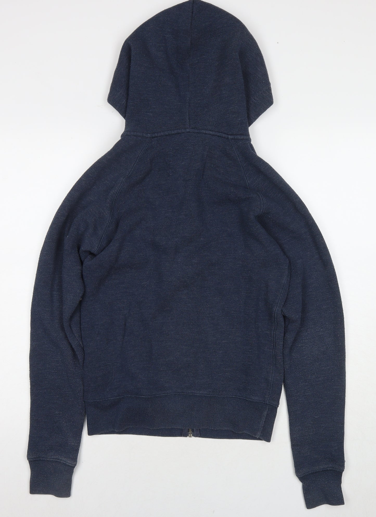 Jack Wills Womens Blue Cotton Full Zip Hoodie Size 8 Zip