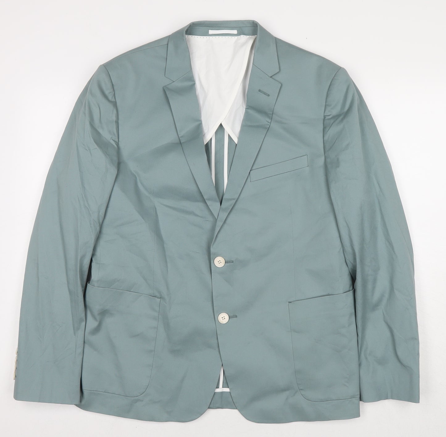 Kiin Mens Blue Polyester Jacket Suit Jacket Size 42 Regular