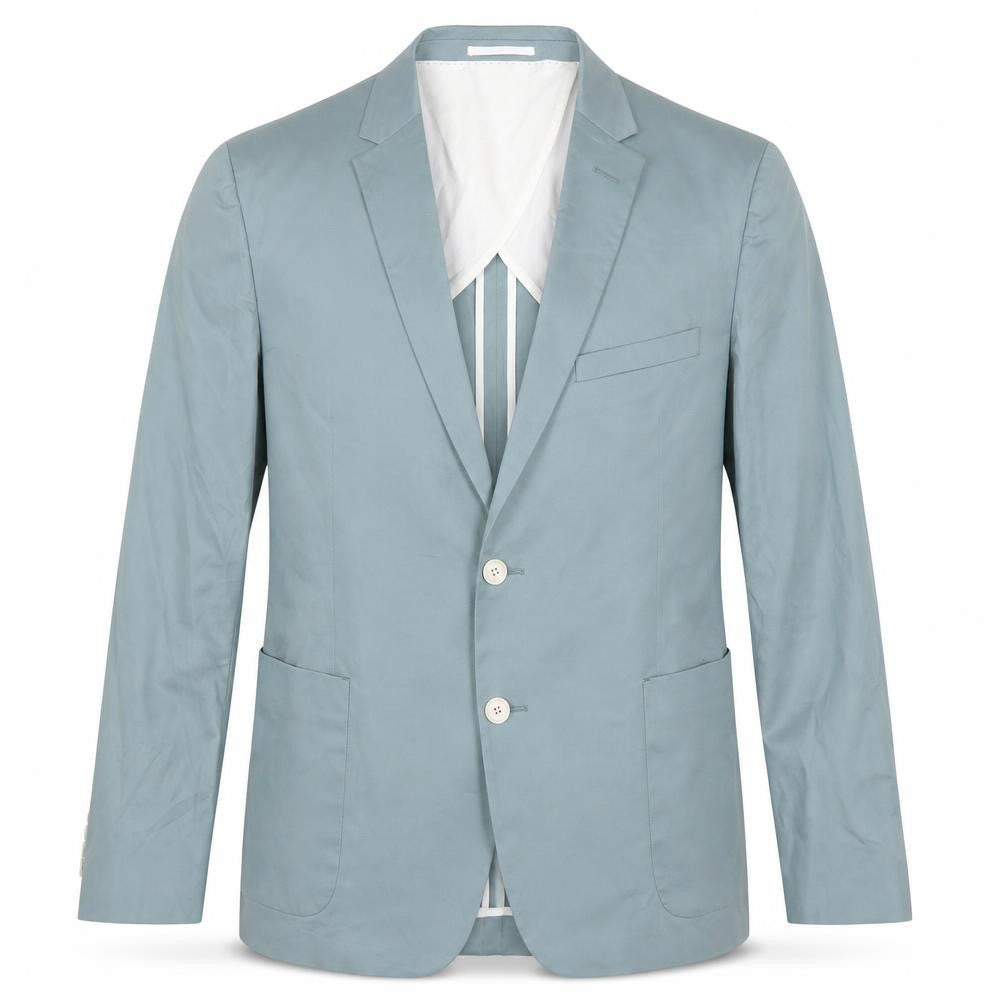 Front view of Kiin men’s blue polyester jacket suit jacket, size 42, regular