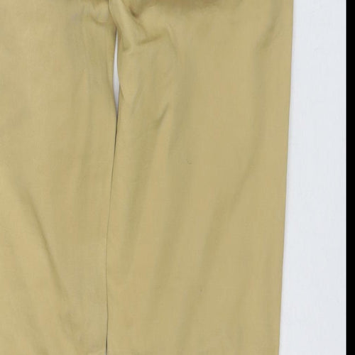 Topman Mens Brown Cotton Chino Trousers Size 28 in L29 in Regular Zip