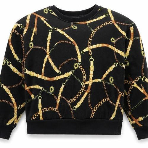 Pull&Bear Womens Black Geometric Polyester Pullover Sweatshirt Size S Pullover