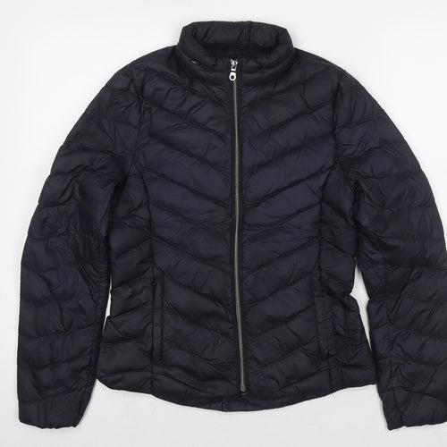 Marks and Spencer Womens Black Puffer Jacket Coat Size 6 Zip