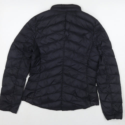 Marks and Spencer Womens Black Puffer Jacket Coat Size 6 Zip