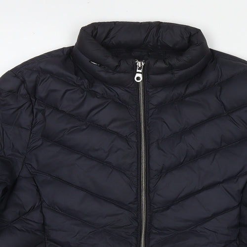 Marks and Spencer Womens Black Puffer Jacket Coat Size 6 Zip