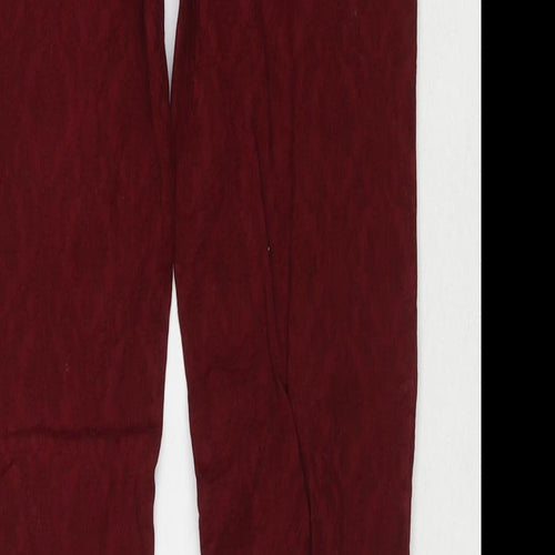 Zara Womens Red Polyester Blend Skinny Jeans Size 8 L27 in Regular Zip