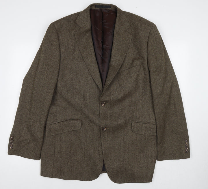 Marks and Spencer Mens Brown Wool Jacket Suit Jacket Size 42 Regular