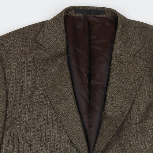 Marks and Spencer Mens Brown Wool Jacket Suit Jacket Size 42 Regular