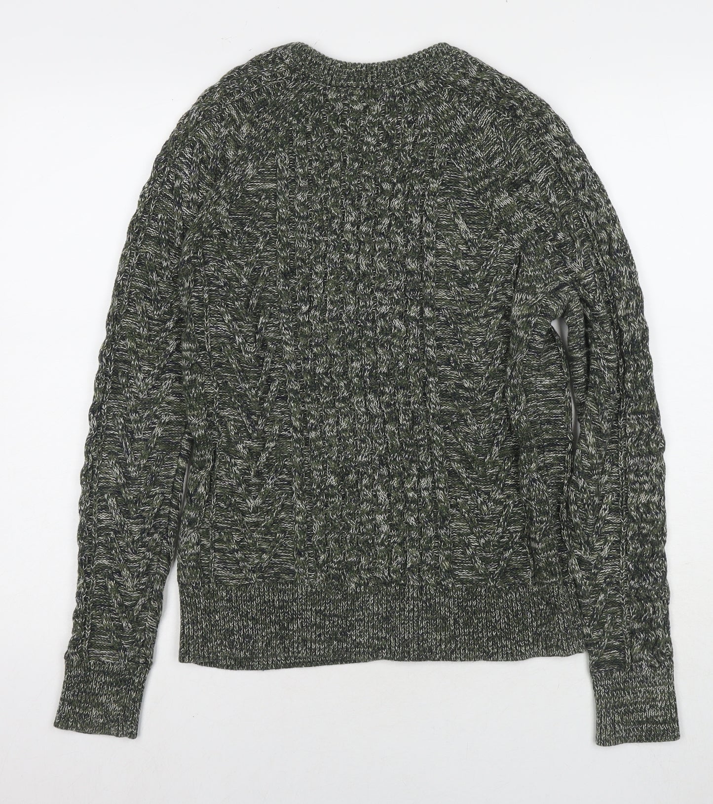 Gap Womens Green Round Neck Cotton Pullover Jumper Size S