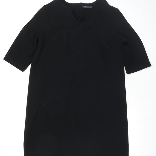 Marks and Spencer Womens Black Polyester A-Line Size 18 Round Neck Pullover