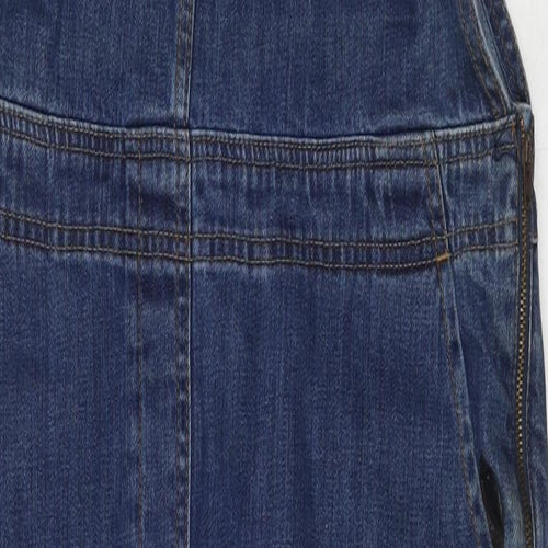 ASOS Womens Blue Cotton Dungaree One-Piece Size 14 L30 in Zip