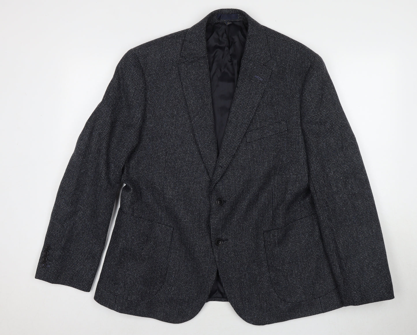 Marks and Spencer Mens Blue Wool Jacket Suit Jacket Size 44 Regular