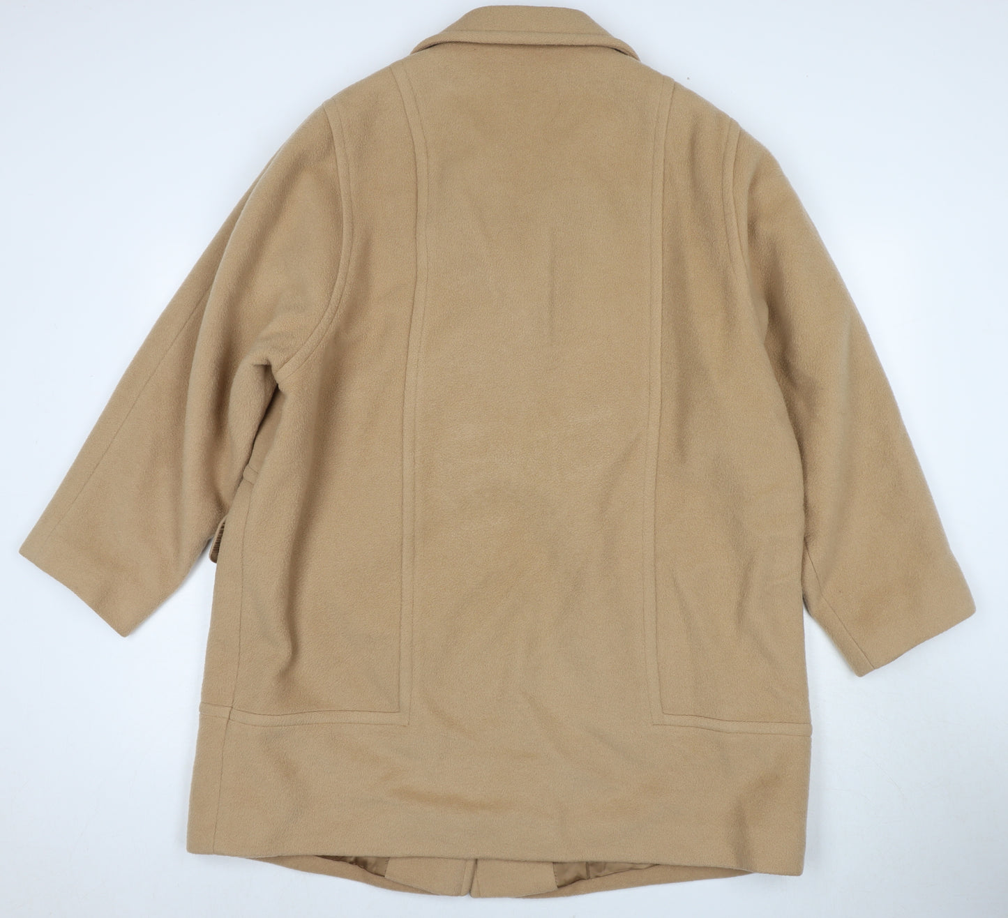 Precis Womens Brown Overcoat Coat Size 16 Button