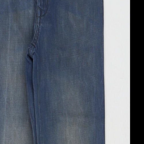Indigo Boys Blue Cotton Straight Jeans Size 9 Years L23 in Regular Zip