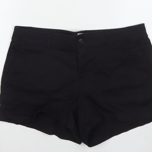 Gap Womens Black Cotton Hot Pants Shorts Size 12 L3 in Regular Zip