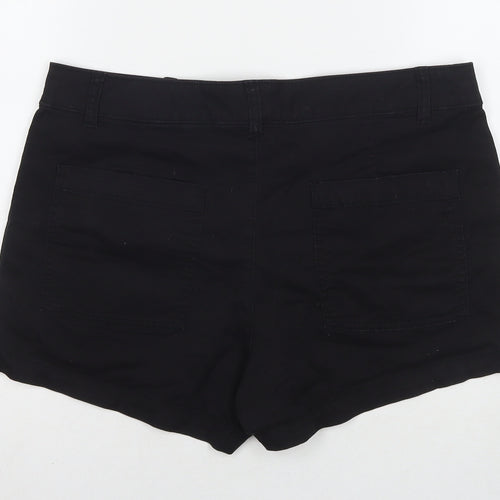 Gap Womens Black Cotton Hot Pants Shorts Size 12 L3 in Regular Zip