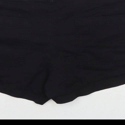 Gap Womens Black Cotton Hot Pants Shorts Size 12 L3 in Regular Zip