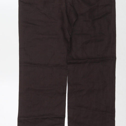 Promod Womens Brown Polyester Trousers Size 30 L30 in Regular Zip