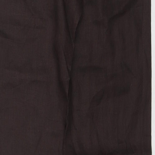 Promod Womens Brown Polyester Trousers Size 30 L30 in Regular Zip