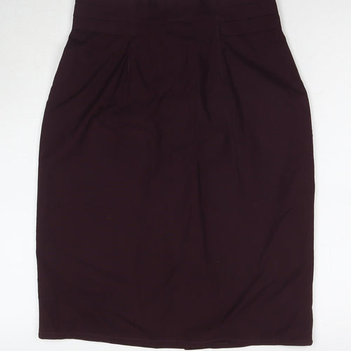 Clockhouse Womens Purple Polyester A-Line Skirt Size 14 Zip