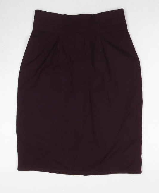 Clockhouse Womens Purple Polyester A-Line Skirt Size 14 Zip