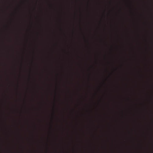 Clockhouse Womens Purple Polyester A-Line Skirt Size 14 Zip